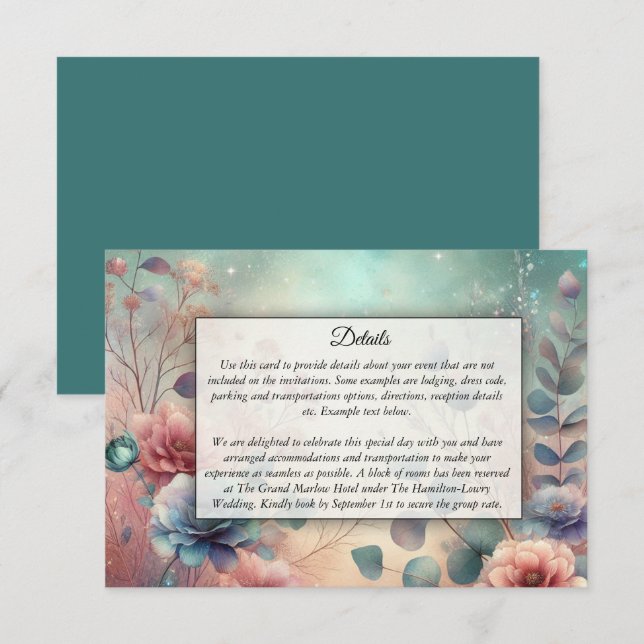 Hemlig Garden i kvällsglöd Tilläggskort (Fram/baksida)