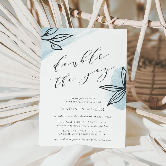 Hemlig Garden Twillingars Baby Shower-inbjudan Inbjudningar (Skapare uppladdad)