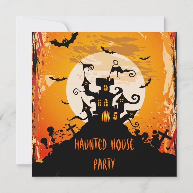Hemlig Halloween fest Inbjudningar (Framsida)