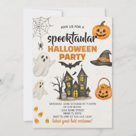 Hemlig Halloween-inbjudan till Firande Inbjudningar