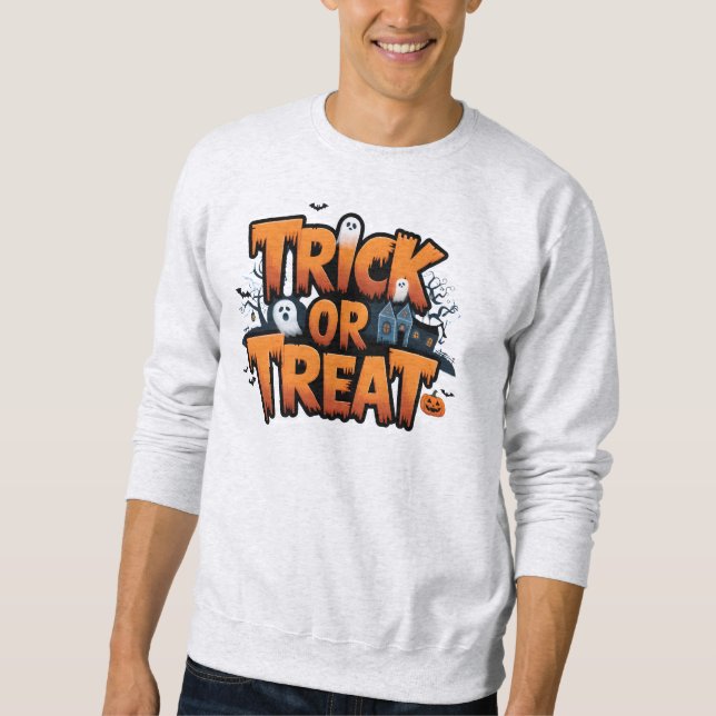 Hemlig Halloween-kväll med spöken Lång Ärmad Tröja (Framsida)