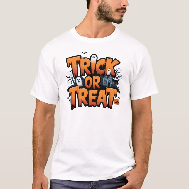 Hemlig Halloween-kväll med spöken T Shirt (Framsida)
