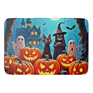 Hemlig Halloween-nattdesign Badrumsmatta