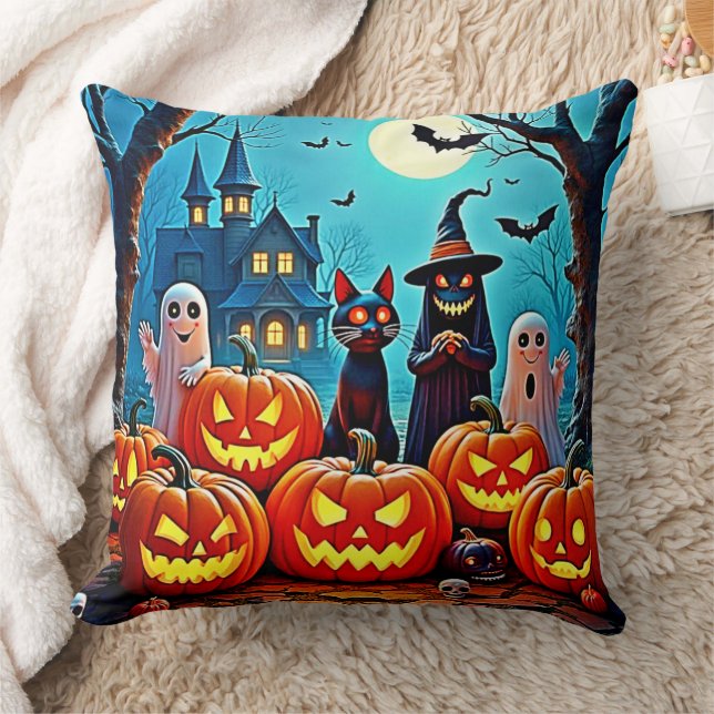 Hemlig Halloween-nattdesign Kudde (Filt)