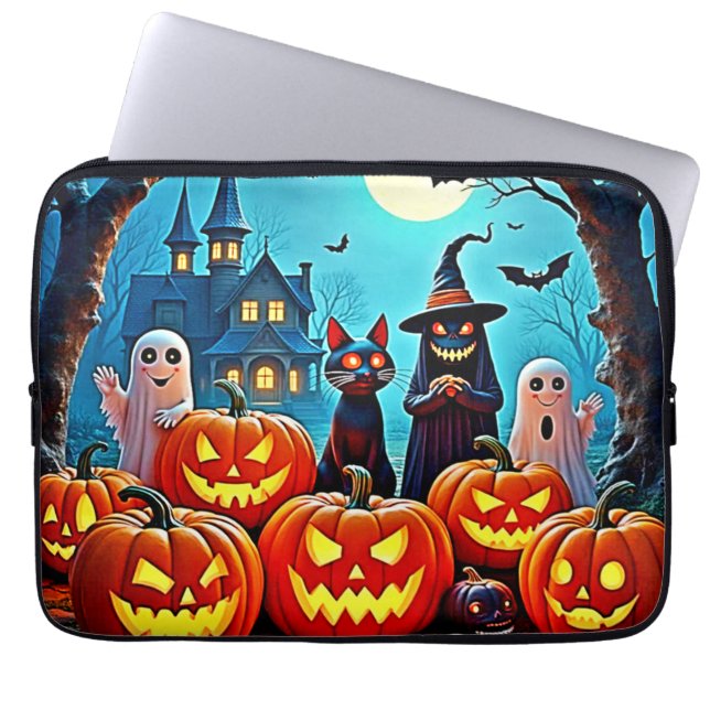 Hemlig Halloween-nattdesign Laptop Fodral (Framsidan)