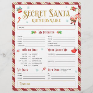 Hemlig jultomte-gift Exchange-fråga Reklamblad