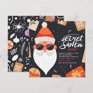 Hemlig jultomtsinbjudan Secret Santa Party Inbjudningar