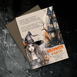 Hemlig kammare | Inbjudan till Witch Halloween-Dik