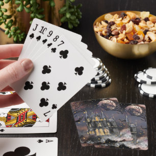 Hemlig kammare Spooky Full Moon Träd och Fladder Casinokort