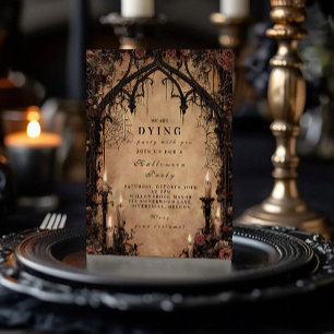 Hemlig katedral Gothic Halloween Inbjudningar