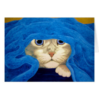 Hemlig kattunge hälsningskort