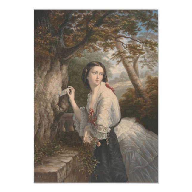 Hemlig korrespond: Flickanteckning till förbjuden  Fototryck (Framsidan)