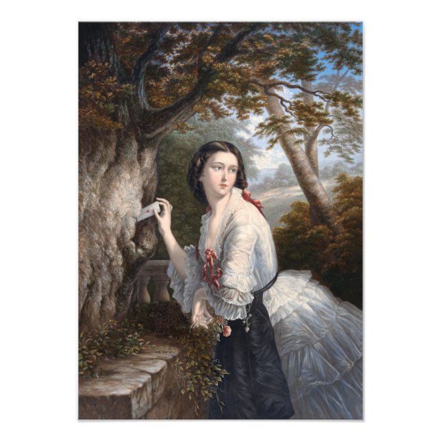 Hemlig korrespond: Flickanteckning till förbjuden  Fototryck (Framsidan)