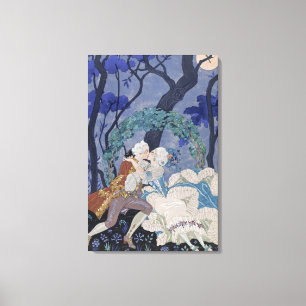 Hemlig kyss, illustration för "Fetes Galantes" by Canvastryck