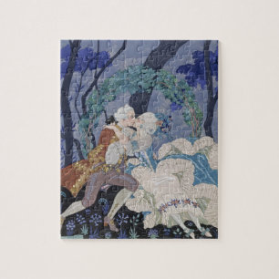 Hemlig kyss, illustration för "Fetes Galantes" by Pussel