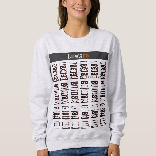 Hemlig meddelande-te - Jag är inte en morgonmännis T Shirt (Framsida)