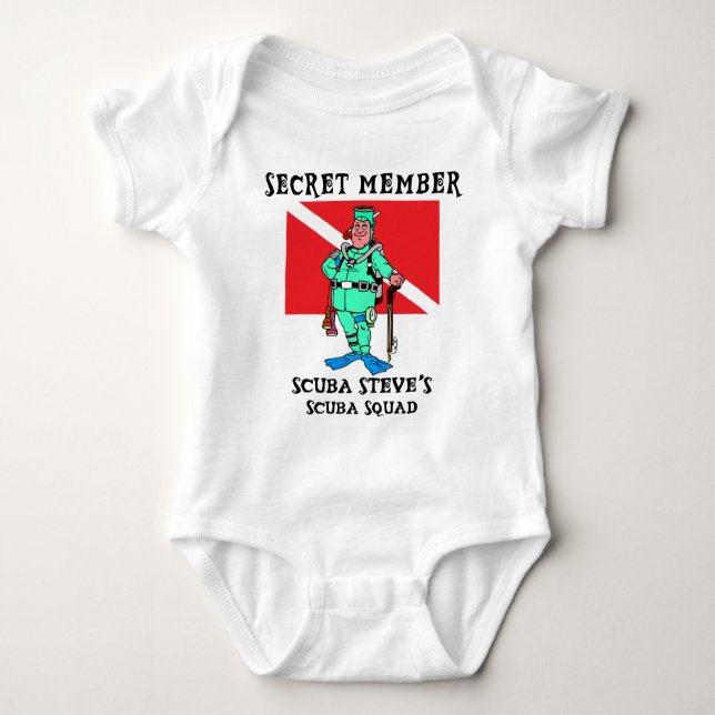 Hemlig medlemSCUBASteve baby T-shirt (Framsida)