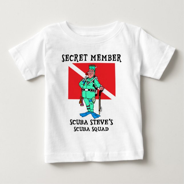 Hemlig medlemSCUBASteve baby T-shirt (Framsida)