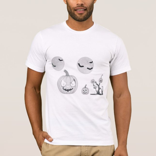 "Hemlig natt: skräckdesign T-Shirt design" (Framsida)