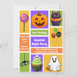 Hemlig nattdag Party-födelsedag - Halloween-natt Inbjudningar