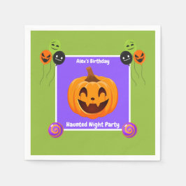 Hemlig nattdag Party-födelsedag - Halloween-natt Pappersservett