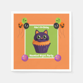 Hemlig nattdag Party-födelsedag - Halloween-natt Pappersservett