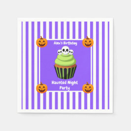 Hemlig nattdag Party-födelsedag - Halloween-natt Pappersservett