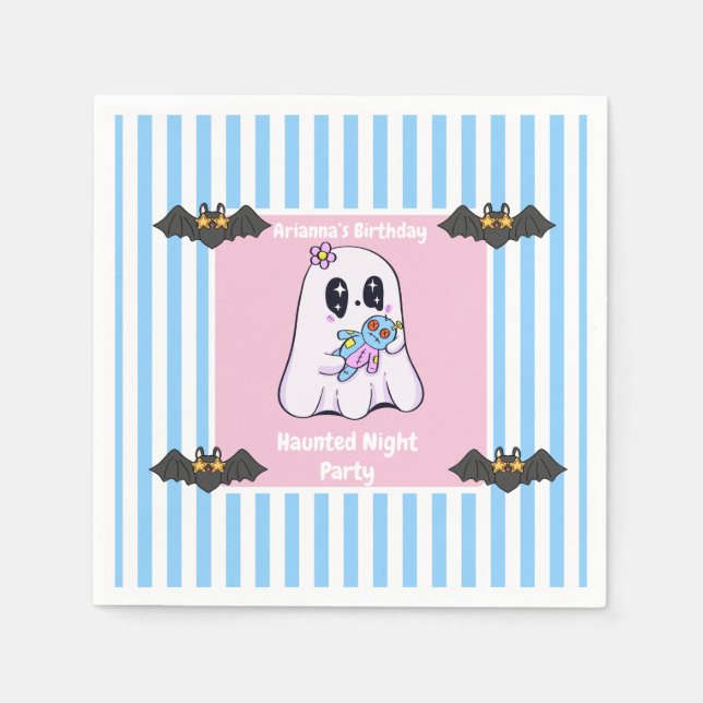 Hemlig nattdag Party-födelsedag - Halloween-natt Pappersservett (Framsidan)