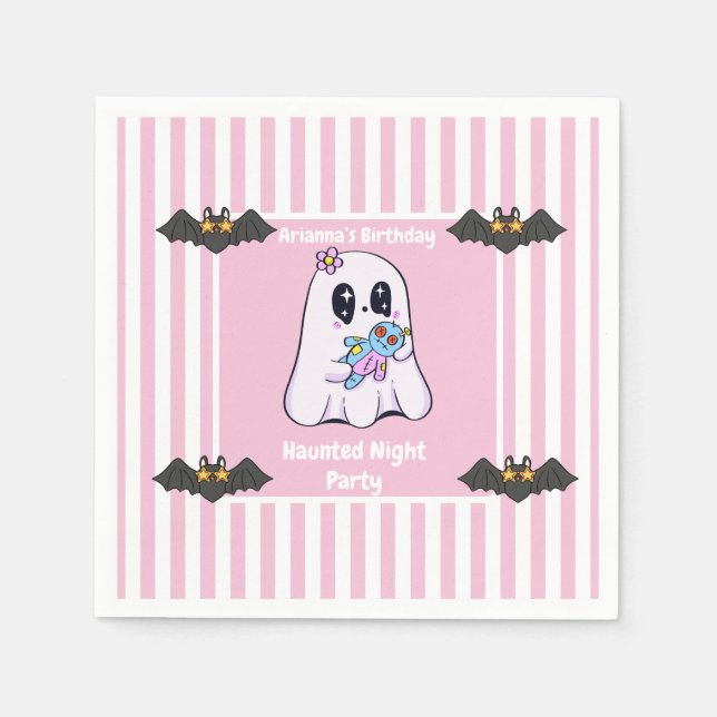 Hemlig nattdag Party-födelsedag - Halloween-natt Pappersservett (Framsidan)