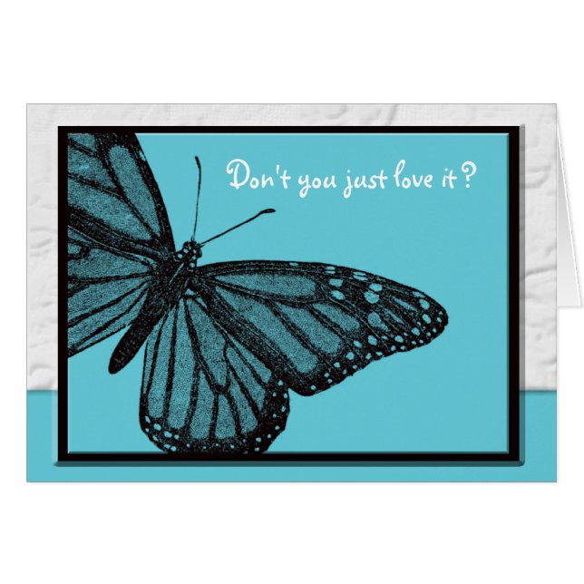 Hemlig Palblåttfjäril Hälsningskort (Framsidan Horizontal)