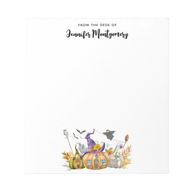 Hemlig pumpkin House med Ghost & Fladdermöss Anteckningsblock (Framsida)