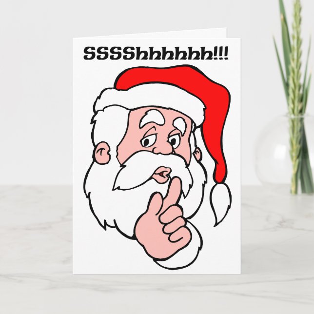 Hemlig Santa Sssshhh! Helgkort (Framsida)
