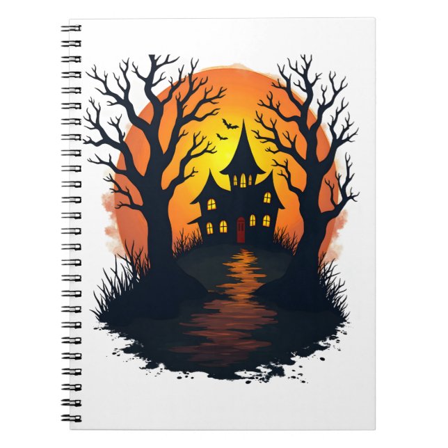 Hemlig skog - Spooky Halloween Nature Tee Anteckningsbok (Framsidan)