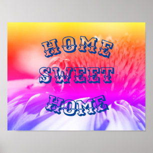 Hemlig, sötad, honungsbin på blomman poster