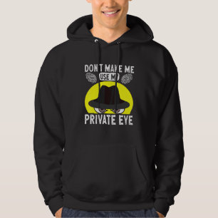 Hemlig Spion Privat Detektiv Brottsplats Utredare Hoodie