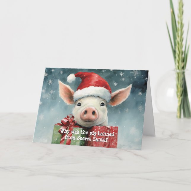 Hemlig tomte Gris jul Kort (Framsida)