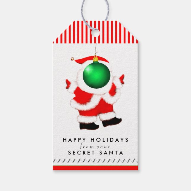 Hemlig Tomte Humor Presentetikett (Framsidan)