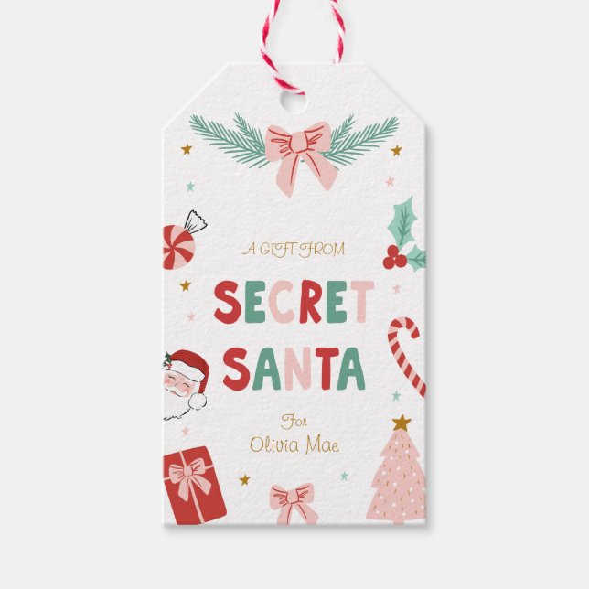 Hemlig Tomte Presentkort för Barn Julpresentkort  Presentetikett (Framsidan)