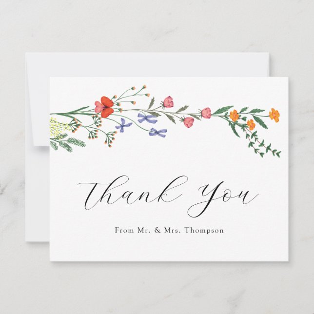 Hemlig trädgård Bröllop Platt Tack (Framsida)