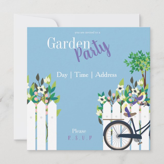 Hemlig trädgård| Garden Party-inbjudningar Inbjudningar (Framsida)