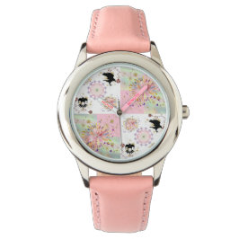 Hemlig trädgård med Harlequin... Rosa Girls Watch Armbandsur