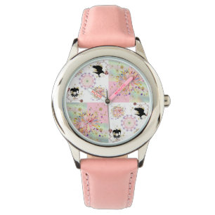 Hemlig trädgård med Harlequin... Rosa Girls Watch Armbandsur