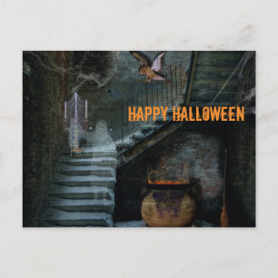 Hemlig trappa Halloween Vykort