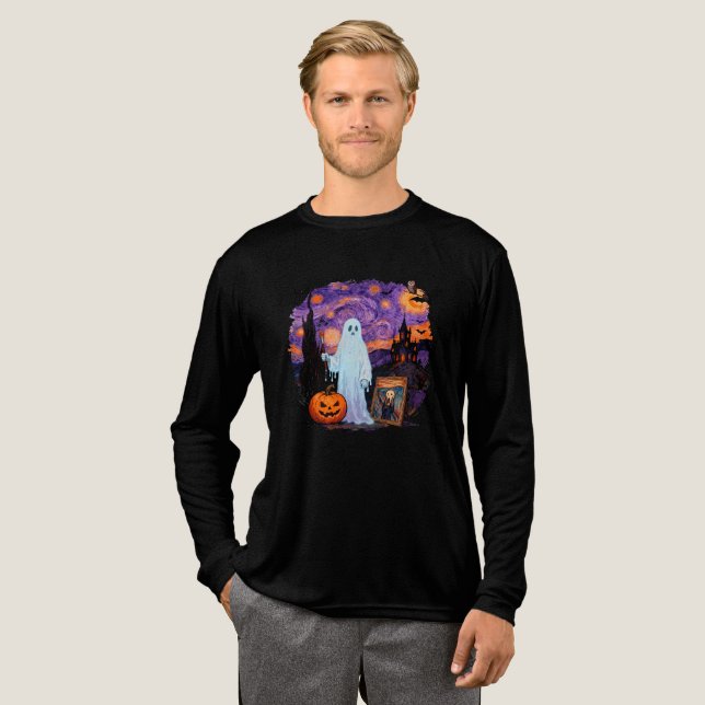 Hemlig värdanda - Halloween-skräcknattsscen T Shirt (Hel framsida)