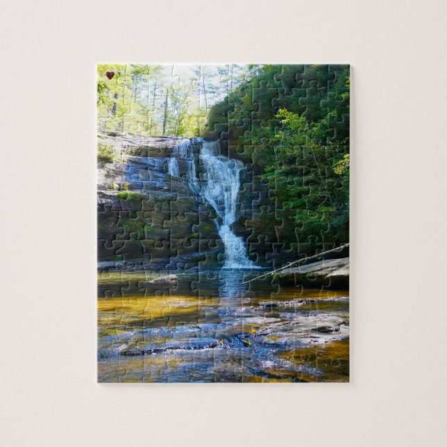 Hemlig vattenfall North Carolina Pussel (Vertikal)