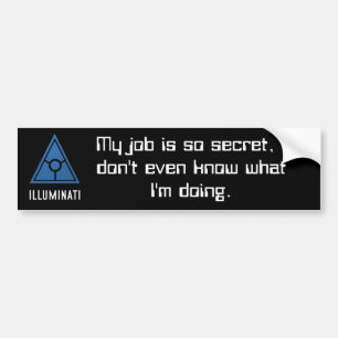 Hemlig World Illuminati-stötfångare. Bildekal