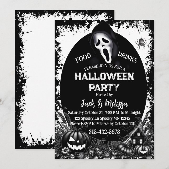 Hemlig Yours - A Night of Spådomars & Spirits Inbjudningar (Fram/baksida)