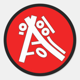 Hemliga ideografer (coola exotiska symboler) 6a runt klistermärke