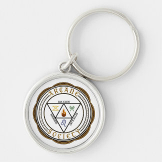 Hemliga Keychain Rund Silverfärgad Nyckelring
