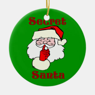 Hemliga Santa på julgrönt Julgransprydnad Keramik